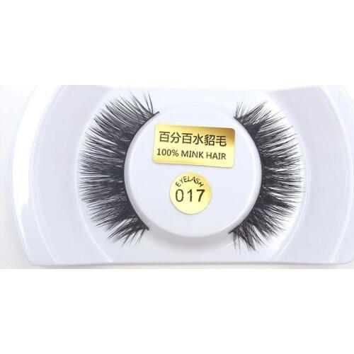 1 Pair False Eyelashes Handmade Hair Crisscross Long Thick lashes Natural Black Stalk style Makeup Tools