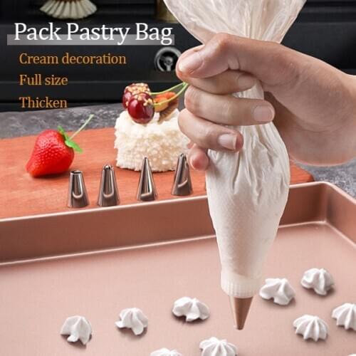 100Pcs Pastry Bag Piping mouth Disposable Piping Bag Icing Fondant Cake Cream Decorating Pastry Tip Tool Cake Decorating Tool