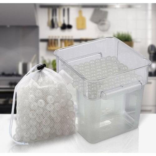 250Pcs Count Vacuum Soup Cook Balls Reusable Sous Vide Water Balls Food Grade Prevent Heat Loss Reduce Splashing Kitchen Cooking