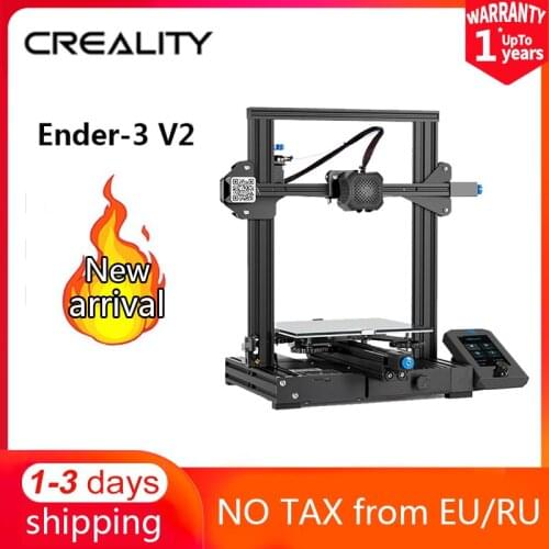 CREALITY 3D Printer Ender-3 V2 Printer Upgraded Vision With 32 Bits Silent Mainboard New UI Display Screen Resume Printing