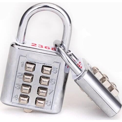 4 Digit /5Digit Push Button Combination Padlock Silver Number Luggage Travel Code Lock Travel Accessories