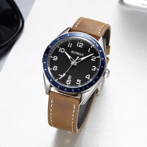Army Military Sports Luminous Watch Men Luxury Watches Waterproof Leather Strap Casual Watch Gold Quartz Clock Relogio Masculino