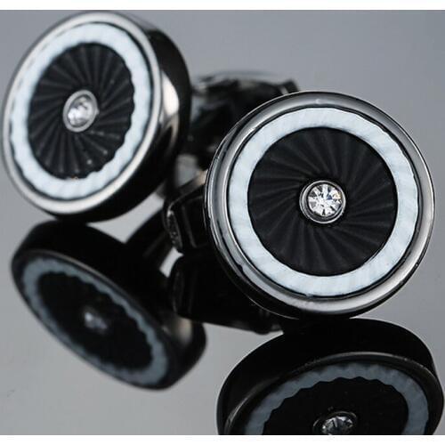 Free shipping, new round cufflinks mens shirt cufflinks senior designer carefully build shirt buttons