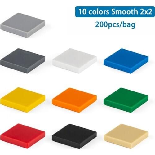 Aquaryta 200pcs DIY Building Blocks Figure Bricks Smooth 2x2 Educational Creative Size Compatible With 3068 Toys for Children