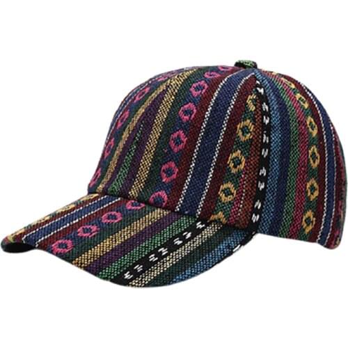 Bohemian Aztec retro baseballcap fashion outdoor hat dad hat adjustable leisure sun hat