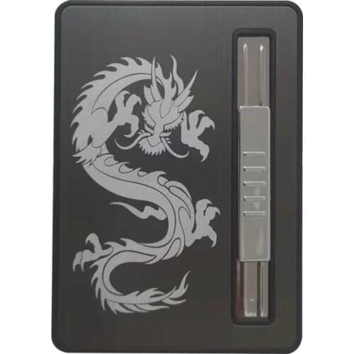 Traveler Dual-use Automatic Cigarette Case Creative Boutique Cigarette Case with Lighter Smoking Accessories for Weed Men Gift