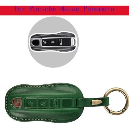 Car Key Case Key Chain Bag High Quality Leather for Porsche Macan Panamera Accessories
