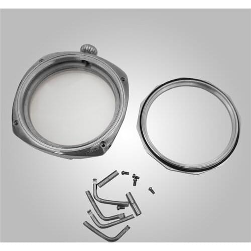 47mm Polished Stainless Steel Watch Case for ETA 6497 6498 for St36 Watch Repair Parts