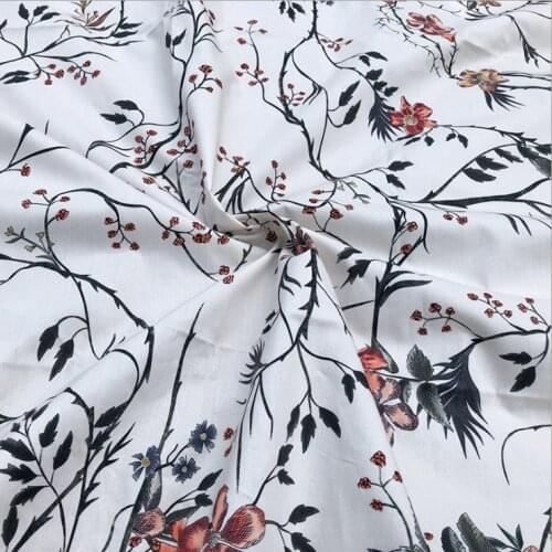 Flower vine digital printing pure cotton fabric