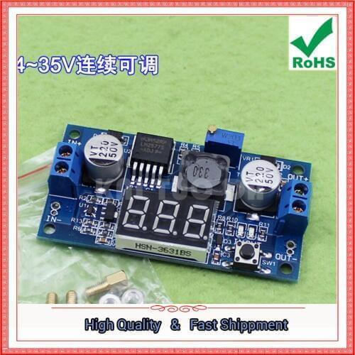 DC-DC step up Boost Module Digital Voltmeter Display LM2577 Digital Boost 3A Output converter power supply Booster board