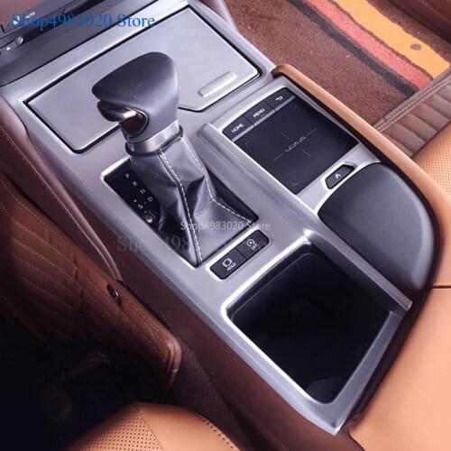 For Lexus ES 2018 2019 Central Control Stalls Gear Shift Gearshift Box Frame Molding Cover Kit Trim ABS chrome accessories