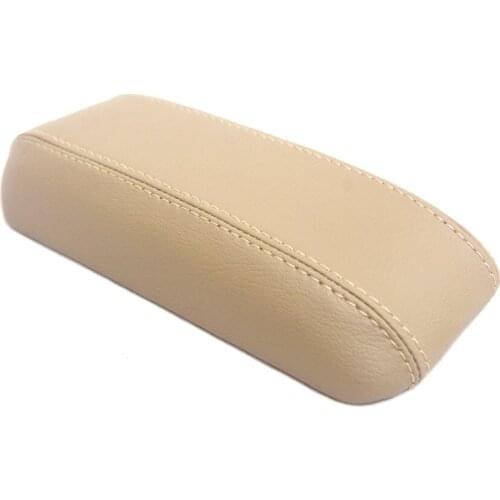Beige Center Armrest Leather Cover For Honda Civic 1996 1997 1998 1999 2000 Central Armrest Box Panel Skin Cover Sticker Trim