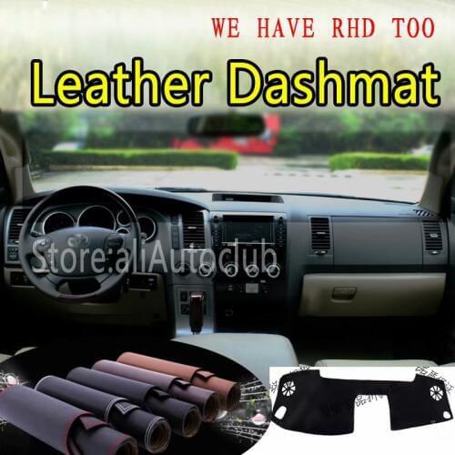 For Toyota Sequoia Tundra 2007-2014 2010 2013 Leather Dashmat Dashboard Cover Dash SunShade Carpet Custom Car Styling LHD+RHD