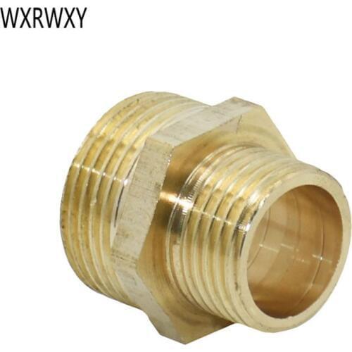 Copper male 3/4 to 1/2" reducing threaded connector brass BSP garden water tap connector faucet fittings 1pcs