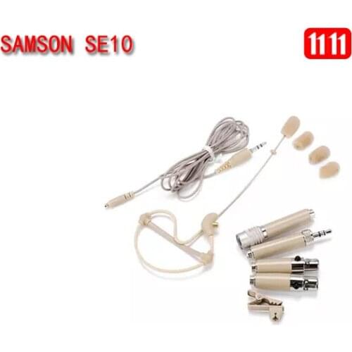 Hot SAMSON SE10 Miniature headworn condenser microphone Invisible mic for stage performance compatible wireless transmitters