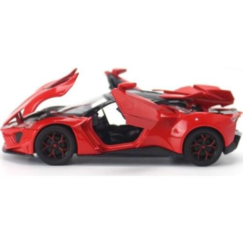 1:32 Alloy Model Finnier Super Car Pull Back Sound and Light Static Display Adult Collection Children Toy Gift