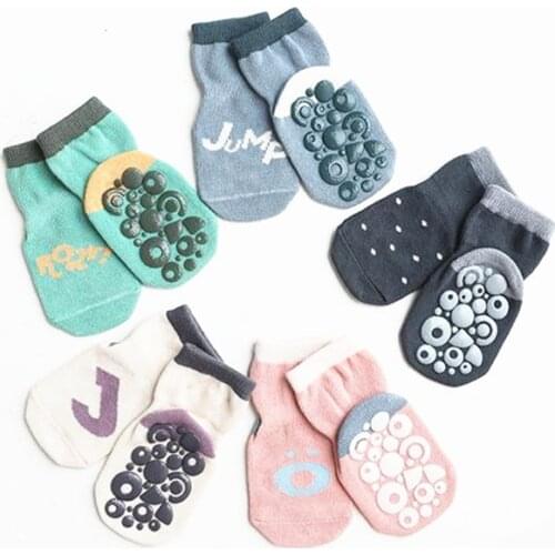 Fashion Cotton Fruit Socks Baby Boys Girls Rubber Slip-resistant Floor Socks Cartoon Infant Kids Spring Autumn Winter Warm Socks