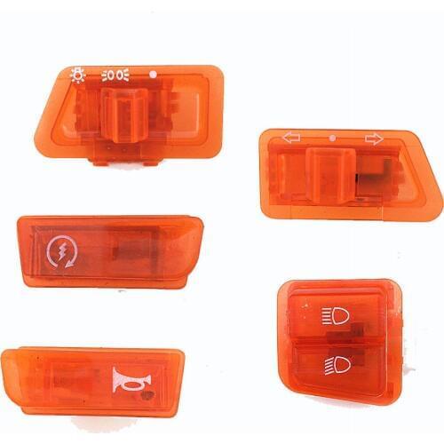 Motorcycle Starter Button Switch Moped 5 pcs Scooter Turn Signal Headlight Horn Switch Head Light Horn Dimmer Turn Switch