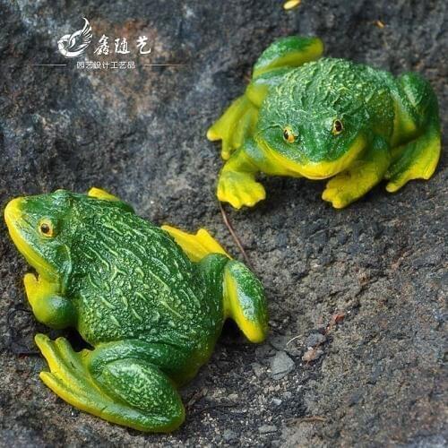 Set Frog swing resin craftwork gardening Potted ornament personalities Exquisite potted landscape statues Home decoration dies