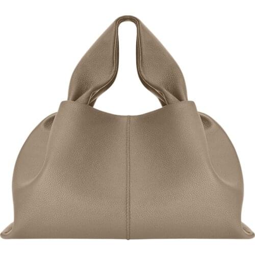 2021 New cowhy leather Messenger bags french one-shoulder lady tote handbag Solid square lunch box Large Capacity dumpling bag