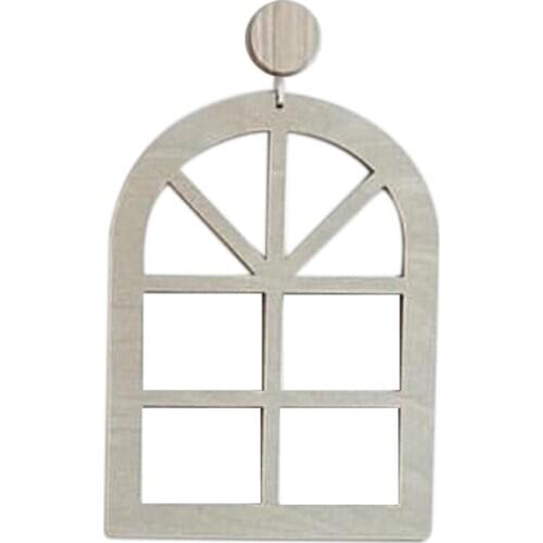 Hollow Window Wood Crafts for Childrens Room Natural Wooden Slices Embellishment Home Decor Photography Props