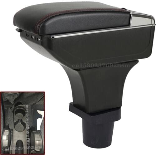 For Fiat 500 Armrest Box Central Store Content Storage Box with Cup Holder Ashtray USB Interface