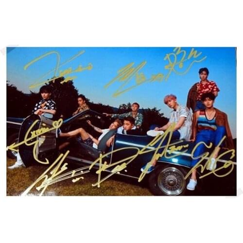 Signed EXO THE WAR autographed original group photo 6 inches free shipping 082017 A