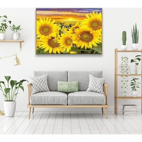 Sunflower Picture DIY Painting By Numbers For Adult Children Home Decoration For Room Handmade Wall Art Gift 40*50 DIY Frame