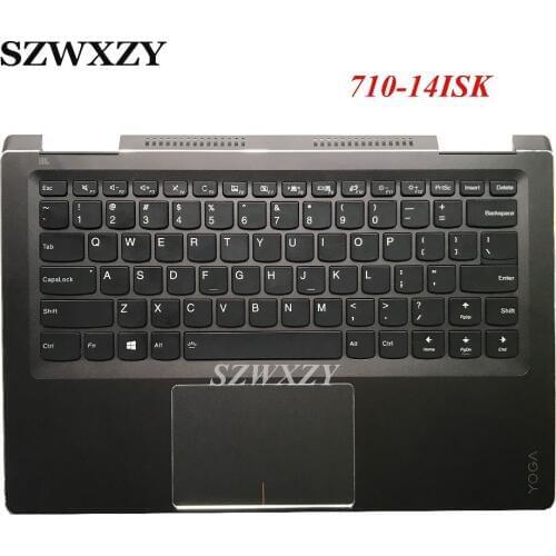 Used For Lenovo Yoga 710-14ISK 710-14IKB Laptop Keyboard Palmrest Cover US Layout with Touchpad Backliting keyboard