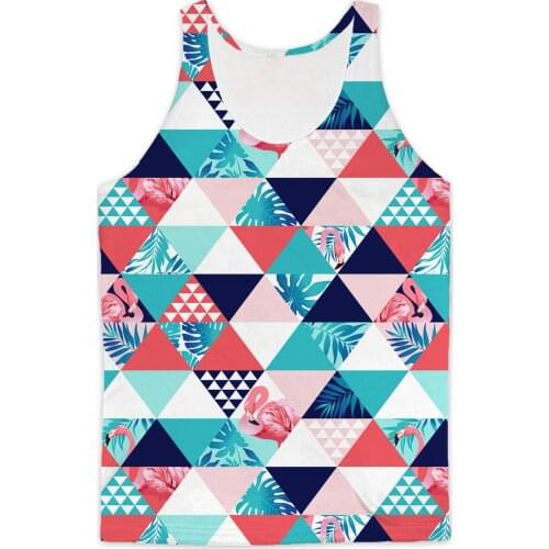 REAL American US SIZE All Tropical Vibes High Quality 3D Sublimation Print Tank top plus size 4xl 5XL 6XL