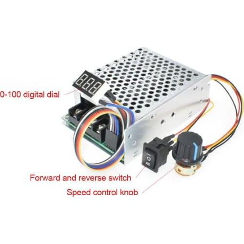 CW CCW Motor Speed Controller Adjustable Switch DC 10-55V Reversible Governor for Household Electricity Accessories
