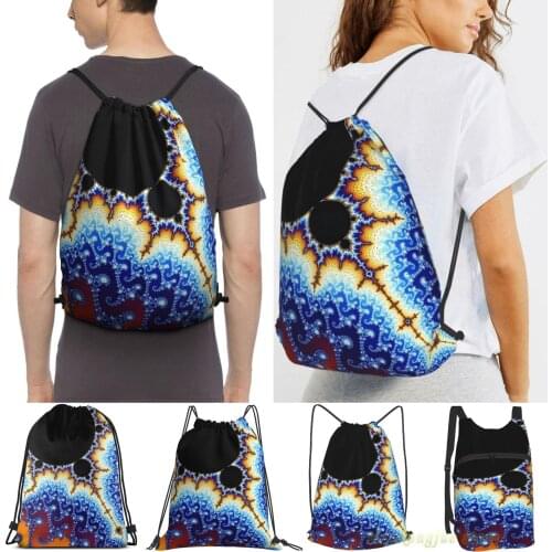 Men Sackpack Strap Bags Mandelbrot Set Women Purpose Drawstring Backpacks Outdoor Travel Backpacks For Gym Training Fitness Bag
