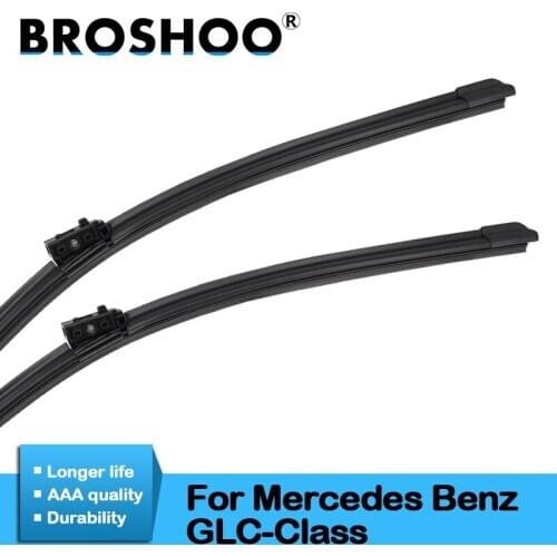 BROSHOO Car Clean The Windshield Wiper Blade Natural Rubber 2016 2017 2018 For Mercedes Benz GLC Class X253 Auto Accessories