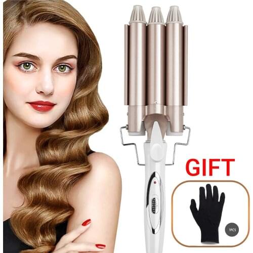 Professional Hair Tools Curling Iron Ceramic Triple Barrel Hair Styler Hair Curlers Electric Curling Hair Waver Styling Tools