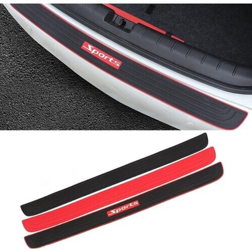 Universal Car SUV Trunk Rear Bumper Protection Strip Sticker Rubber Pad Decal Protector Auto Exterior Styling Decor Accessories