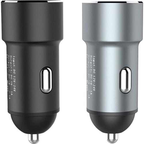 Black Gray Universal Multifunctional Charging Head Charger Dual USB Car Cigarette Lighter Adapter Fast Charger Automobile Parts