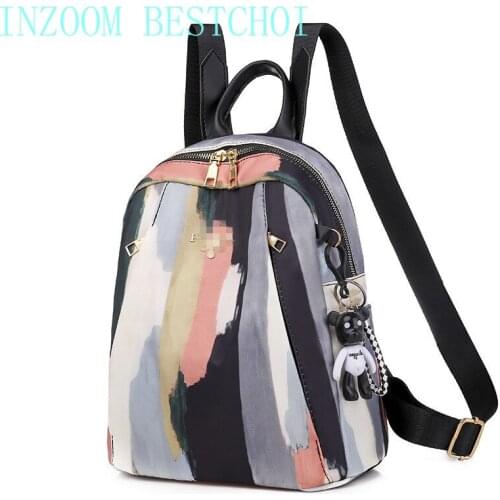 Woman canvas backpacks female vintage bag fashion backpacks for teenage girls retro College student school bags fabric knapsack