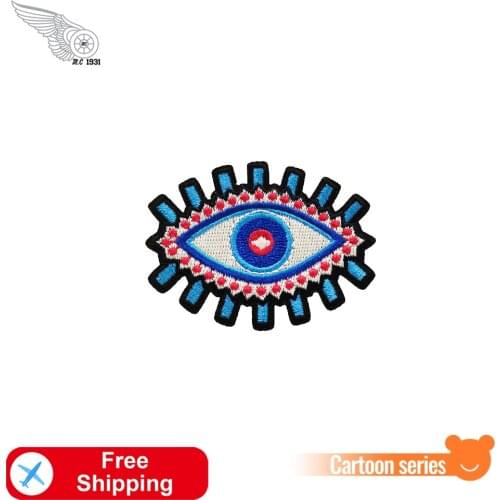 10pcs Evil Eye Embroidery Iron on Patches for Clothing Sewing Patch Hot Sale Accesories DIY Clothes Badge