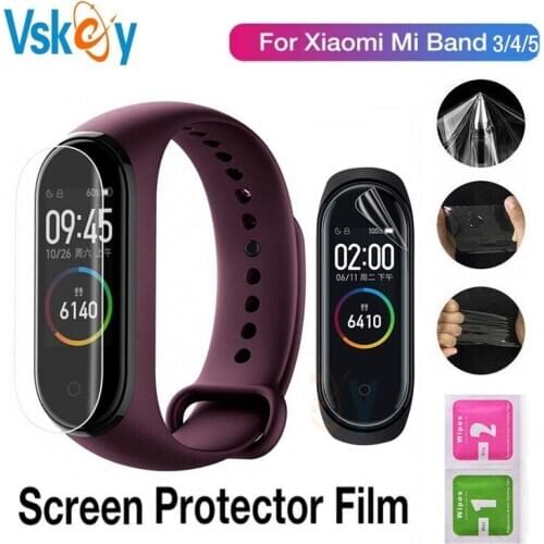 100PCS Soft Film Screen Protector for Xiaomi Mi Band 5 Screen Protector Miband 4 3 Protective Film (Not Tempered Glass )