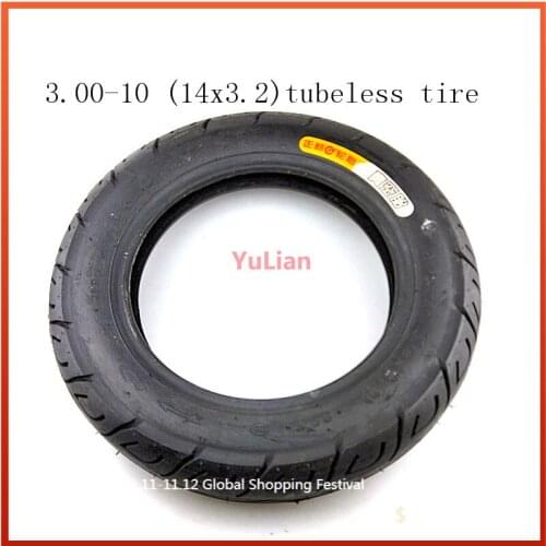 14 inch Vacuum Tubeless Tire CTS 3.00-10 / 14x3.2 fits Electric vehicle Electric Scooters e-Bike 14x3.2 300-10 Explosion-proof