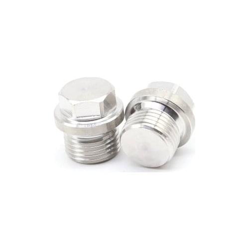 2pcs M8-M27 hexagon stainless steel flange face throat plugs screws outer hex oill plug blocking screw stuffy head bolt