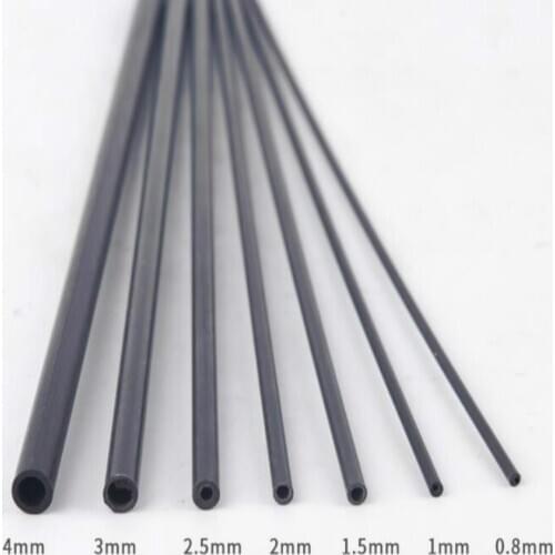 20pcs 200mm Model Aircraft Fixed Tube Architectural Model Making Carbon Fibre Material Model Round Tube Black Sticks