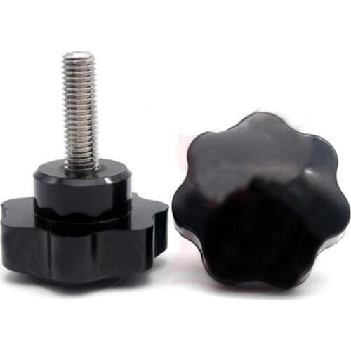 3Pcs M6 Plum blossom Torx T&TX Plastic head Seven corners Star Hand screws Adjustable handle Screw bolt Length 10mm-35mm