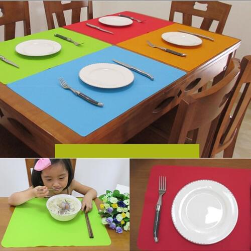 40x30cm Silicone Table Mat Waterproof Anti-skid Cup And Bowl Pads Heat Insulation Mats Kid Desk Mat 1pc Practical Tableware Mat