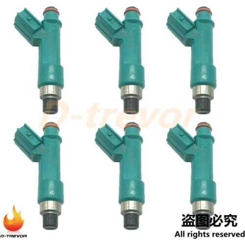 6Pcs OEM 23250-28080 Fuel Injector Nozzle For Toyota Corolla Camry Rav4 Solara Scion 2.4L 23250-0H030 23250-0H060 842-12303