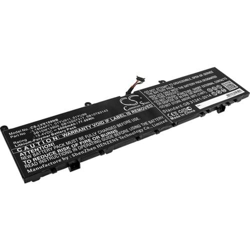 CS 5000mAh/77.00Wh battery for Lenovo ThinkPad P1 2019,ThinkPad P1 2019 20QTA000CD,01YU99,5B10W13900,L18M4P71