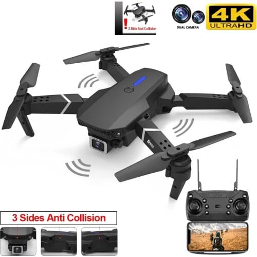 E525 Pro Remote Control Quadcopter With 4K Hd Dual Camera Wifi Fpv Professional Obstacle Avoidance Foldable Mini Drone Toy