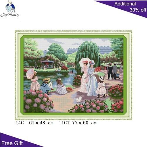Your Gift Outing Woman Cross Stitch F242 14CT 11CT Counted and Stamped Home Decoration Outing Embroidery DIY Cross Stitch kits