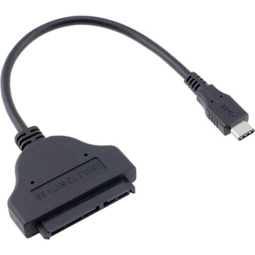 Type C USB 3.1 Male to SATA 22 Pin 2.5" Hard Disk Driver SSD Adapter Cable for MacBook & Laptop