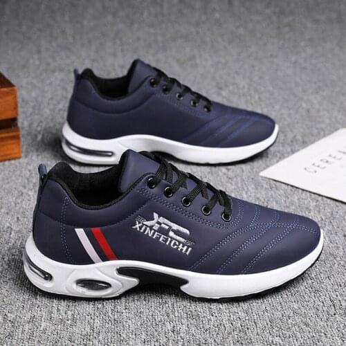 Sports mens shoes spring autumn new mens trend PU leather running shoes men zapatillas de hombre buty męskie sportowe M625